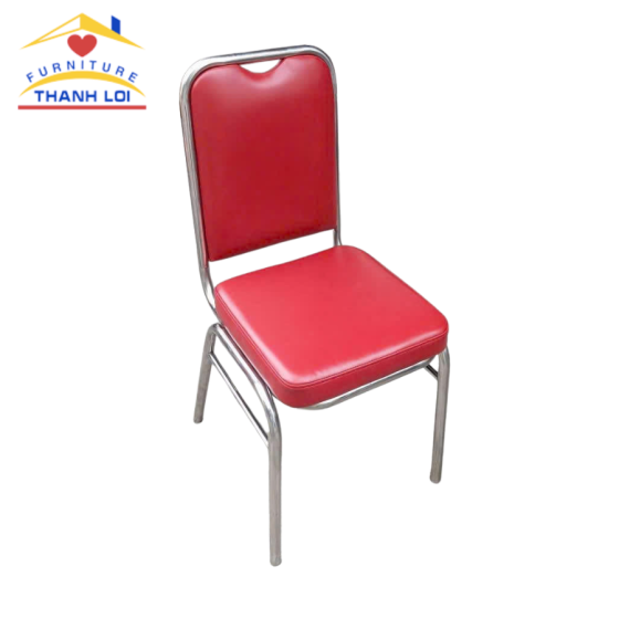 Ghế Nhà Hàng Nệm Bọc Da Đỏ