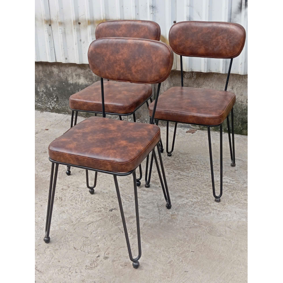 bàn ghế cà phê sắt bọc nệm