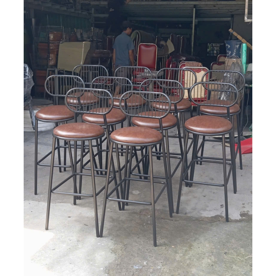 ghế quầy bar sắt, ghế quầy bar lưng sắt