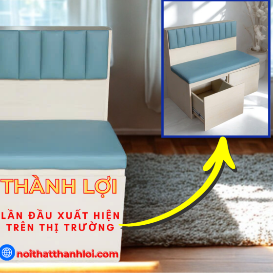 Ghế Sofa Băng Có Hộc Kéo 