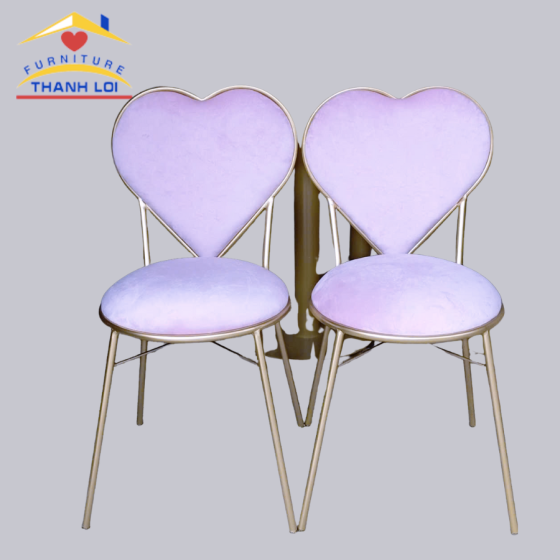 ghế trang điểm chân sắt bọc nệm