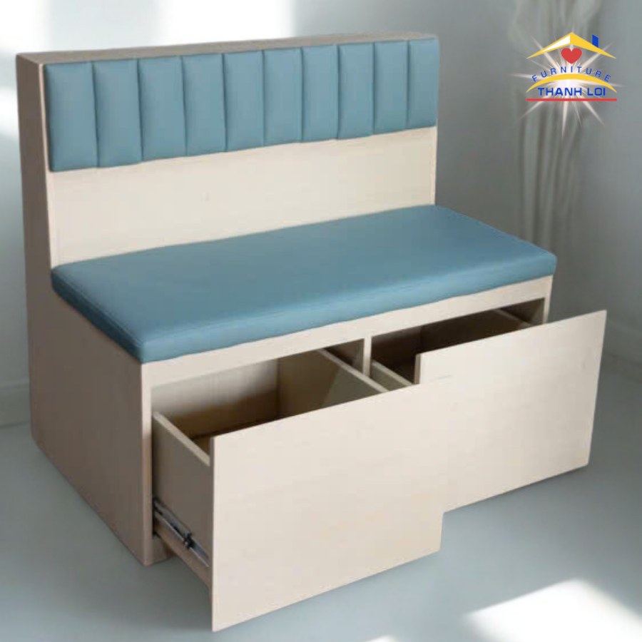 Mẫu ghế sofa băng có hộc kéo